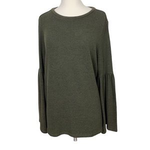 {Philosophy} Long Bell Sleeve Soft Sweater Top